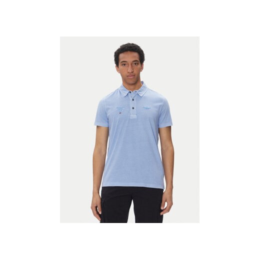 Aeronautica Militare Polo 251PO1852J677 Błękitny Regular Fit ze sklepu MODIVO w kategorii T-shirty męskie - zdjęcie 180422035
