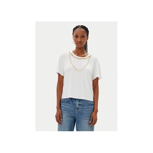 MET T-Shirt M10 262TP Biały Regular Fit ze sklepu MODIVO w kategorii Bluzki damskie - zdjęcie 180422777