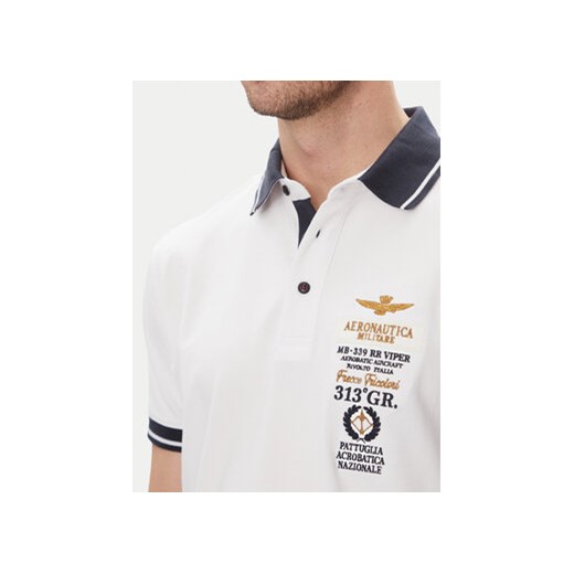 Aeronautica Militare Polo 251PO1853P191 Biały Regular Fit Aeronautica Militare XL MODIVO