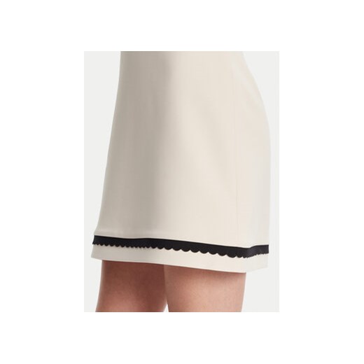 Elisabetta Franchi Sukienka koktajlowa AB70352E2 Beżowy Regular Fit Elisabetta Franchi 42 MODIVO