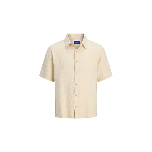 Jack&Jones Koszula Dobby 12277184 Beżowy Relaxed Fit ze sklepu MODIVO w kategorii Koszule męskie - zdjęcie 180424438