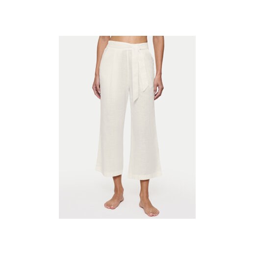 Triumph Spodnie piżamowe Summer 10222571 Écru Relaxed Fit ze sklepu MODIVO w kategorii Piżamy damskie - zdjęcie 180426058