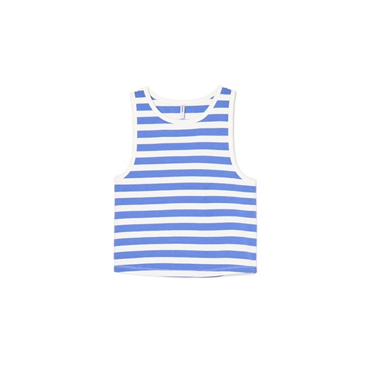 Cropp - Tank top w paski - niebieski Cropp XL Cropp