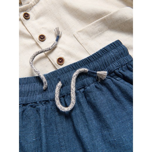 Reserved - Komplet z dodatkiem lnu - beżowy Reserved 146 (10 lat) Reserved