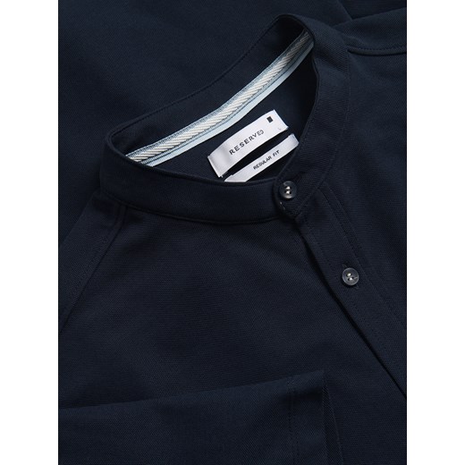 Reserved - Koszula super slim fit ze stójką - granatowy Reserved XL Reserved