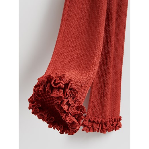 Reserved spodnie damskie retro czerwone 