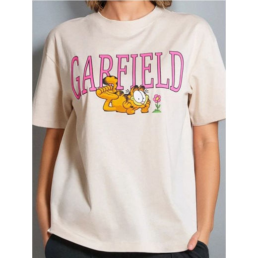 Sinsay - Koszulka Garfield - kremowy ze sklepu Sinsay w kategorii Bluzki damskie - zdjęcie 180428739
