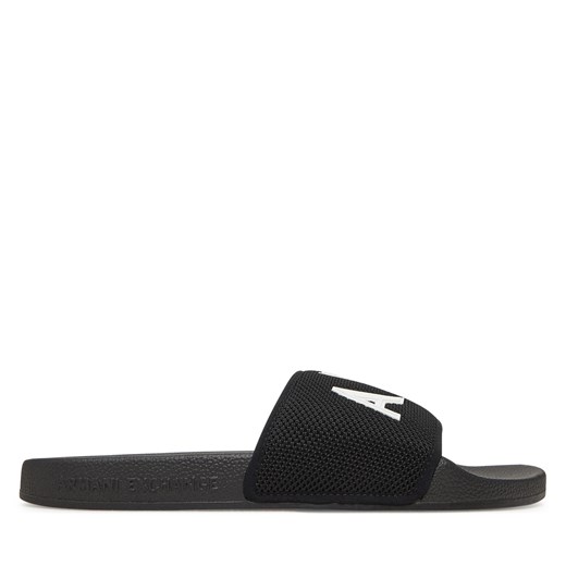 Klapki Armani Exchange XUP001 XV820 S277 Czarny ze sklepu eobuwie.pl w kategorii Klapki męskie - zdjęcie 180428887