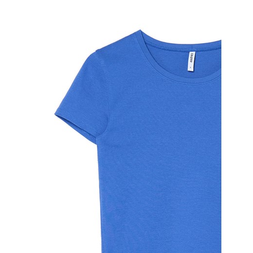 Cropp - Niebieska dopasowana koszulka basic - niebieski Cropp L Cropp