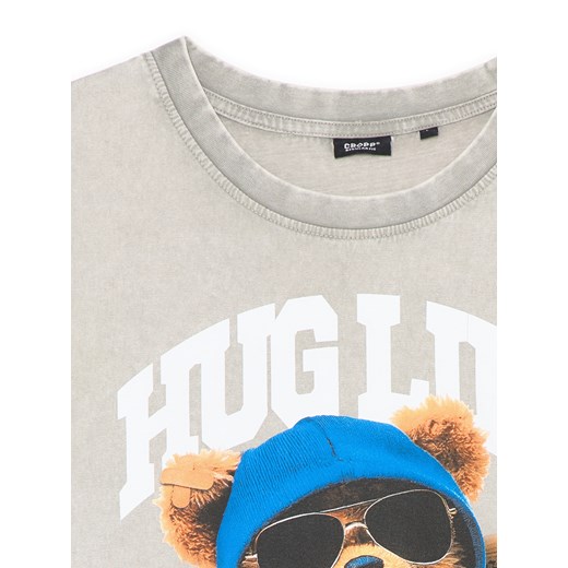 Cropp - Koszulka z motywem pluszowego misia - kremowy Cropp M Cropp