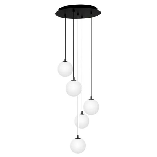 Lampa z wiszącymi kulami biała F0-E67 ze sklepu Edinos.pl w kategorii Lampy wiszące - zdjęcie 180432227