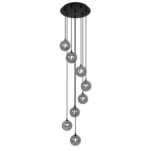 Lampa z wiszącymi kloszami długa grafitowa C7-A93 ze sklepu Edinos.pl w kategorii Lampy wiszące - zdjęcie 180432249