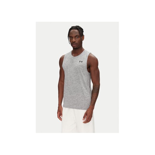 Under Armour Tank top Tech 1382795 Szary Regular Fit ze sklepu MODIVO w kategorii T-shirty męskie - zdjęcie 180433478