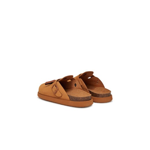 Klapki damskie D.Franklin brązowe casualowe letnie 