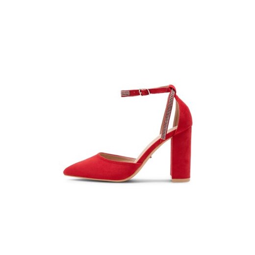 Czerwone czółenka DeeZee eleganckie na obcasie 