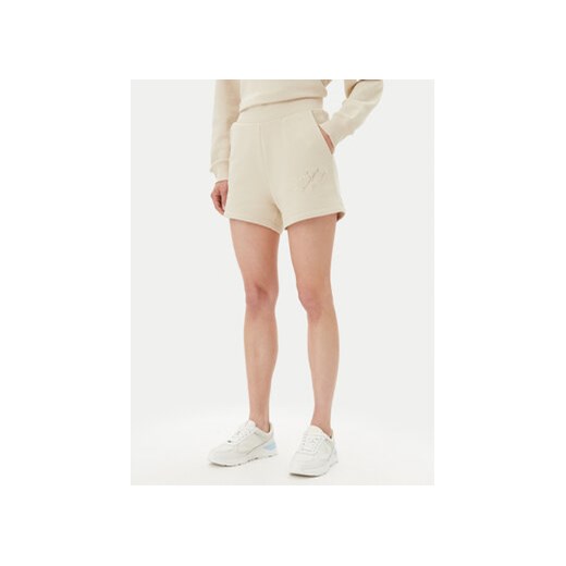 Armani Exchange Szorty sportowe XW000598 AF11852 U1092 Beżowy Regular Fit ze sklepu MODIVO w kategorii Szorty - zdjęcie 180434335