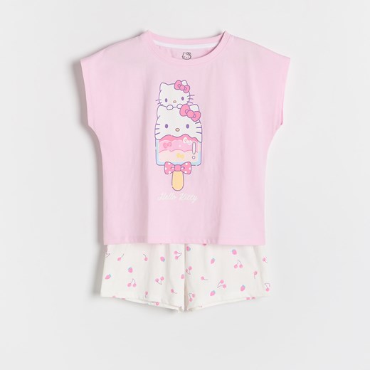 Reserved - Piżama Hello Kitty - pastelowy róż ze sklepu Reserved w kategorii Piżamy dziecięce - zdjęcie 180436529
