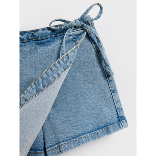 Reserved - Jeansowe szorty imitujące spódnicę - niebieski Reserved 116 (5-6 lat) Reserved