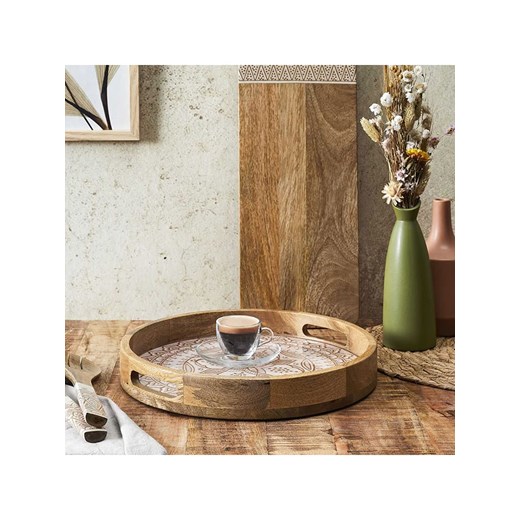 Ethnical Life Taca w kolorze kremowo-jasnobrązowym -  Ø 35 cm Ethnical Life onesize promocja Limango Polska