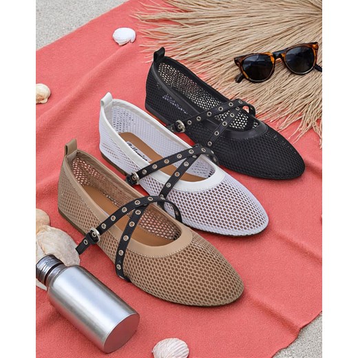 Balerinki czarne Royalfashion.pl płaskie casual bez zapięcia