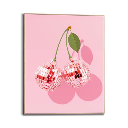 Orangewallz Druk artystyczny &quot;Glitter Ball Cherries Sweet&quot; w ramce - 40 x 50 cm ze sklepu Limango Polska w kategorii Obrazy - zdjęcie 180439875