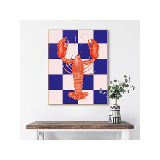Orangewallz Druk artystyczny &quot;Lobster Blue Pink&quot; w ramce ze sklepu Limango Polska w kategorii Obrazy - zdjęcie 180440009