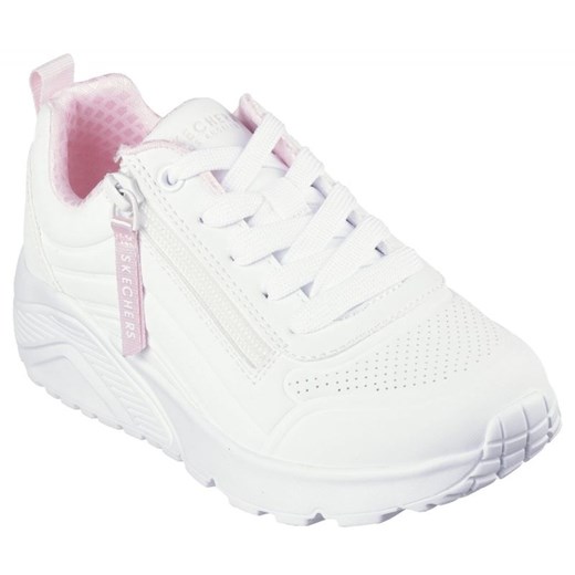 Buty Skechers Uno Lite - Easy Zip 310387L Wht białe ze sklepu ButyModne.pl w kategorii Buty sportowe dziecięce - zdjęcie 180442498