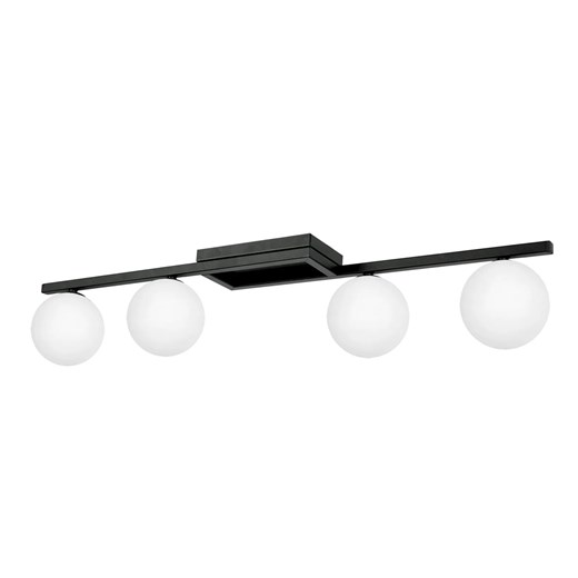 Biała sufitowa lampa z czarnym stelażem G4-B50 ze sklepu Edinos.pl w kategorii Lampy sufitowe - zdjęcie 180445227