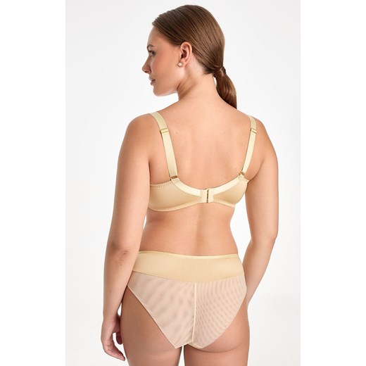 Biustonosz miękki soft z kwiatowym haftem Karmela B161, Kolor złoty, Rozmiar 65E, Ewa Bien ze sklepu Intymna w kategorii Biustonosze - zdjęcie 180445249