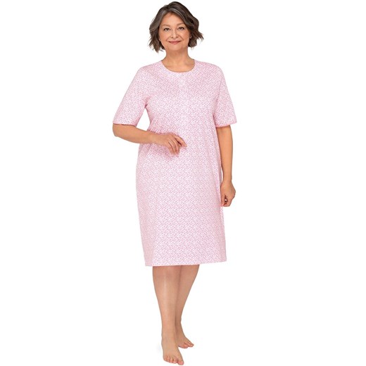 Bawełniana koszula nocna Basia I 263 21, Kolor różowy-wzór, Rozmiar L, MARTEL ze sklepu Intymna w kategorii Koszule nocne - zdjęcie 180445297