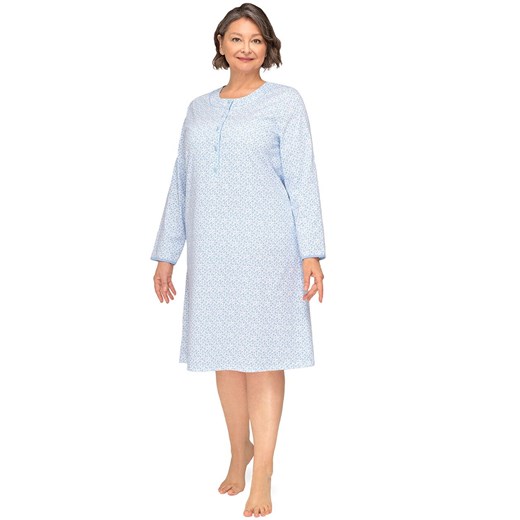 Damska koszula nocna Basia III 264 22, Kolor niebieski-wzór, Rozmiar 2XL, MARTEL ze sklepu Intymna w kategorii Koszule nocne - zdjęcie 180445306