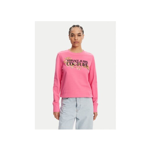 Versace Jeans Couture Bluza 78HAIC06 Różowy Regular Fit ze sklepu MODIVO w kategorii Bluzy damskie - zdjęcie 180446445