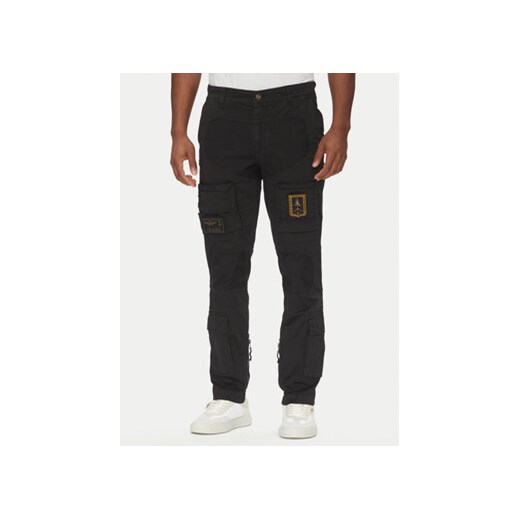 Aeronautica Militare Spodnie materiałowe 251PA1387CT1493 Czarny Regular Fit ze sklepu MODIVO w kategorii Spodnie męskie - zdjęcie 180446977