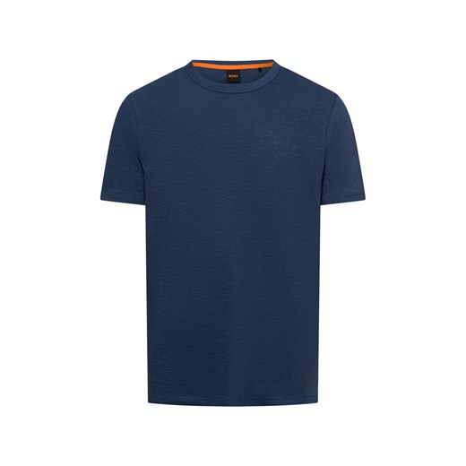 BOSS Orange T-shirt męski Mężczyźni Bawełna niebieski marmurkowy ze sklepu vangraaf w kategorii T-shirty męskie - zdjęcie 180447145