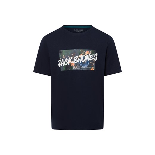 Jack & Jones Koszulka męska - JJHawaii Mężczyźni Bawełna granatowy nadruk ze sklepu vangraaf w kategorii T-shirty męskie - zdjęcie 180447185