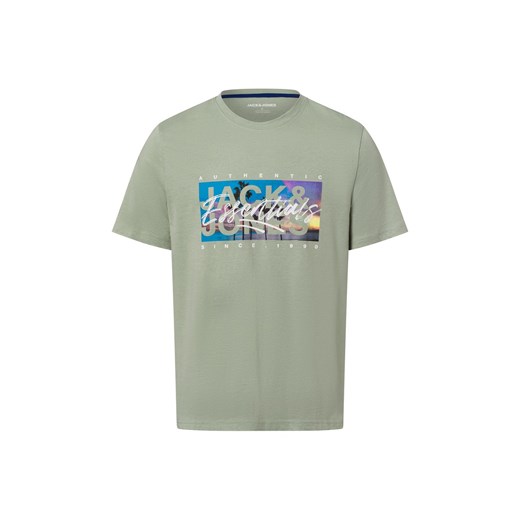 Jack & Jones Koszulka męska - JJColton Mężczyźni Bawełna seledynowy nadruk ze sklepu vangraaf w kategorii T-shirty męskie - zdjęcie 180447188