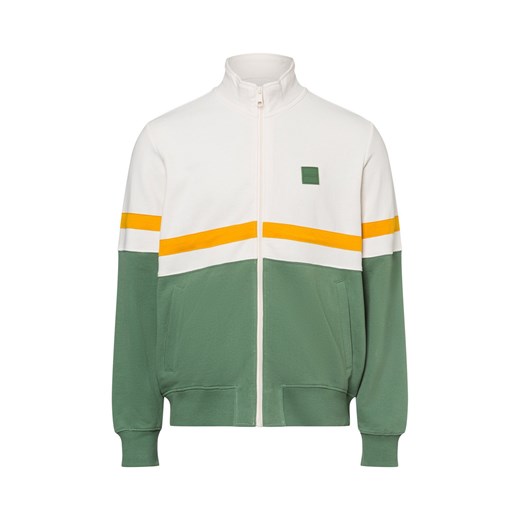 Mustang Męska kurtka dresowa - Dillon Mężczyźni Bawełna biały w paski ze sklepu vangraaf w kategorii Bluzy męskie - zdjęcie 180447217