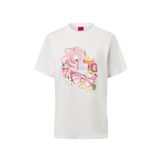 HUGO Koszulka damska - Vintage Tee_15 Kobiety Bawełna écru jednolity ze sklepu vangraaf w kategorii Bluzki damskie - zdjęcie 180447237