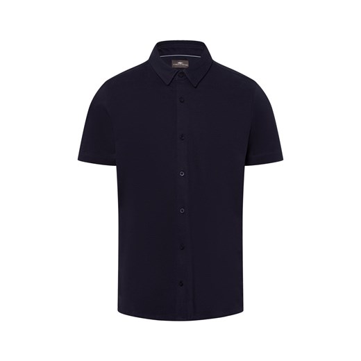Fynch-Hatton Męska koszulka polo Mężczyźni Bawełna granatowy jednolity ze sklepu vangraaf w kategorii T-shirty męskie - zdjęcie 180447275