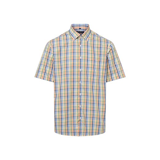 Van Graaf Męska koszula casual Mężczyźni Regular Fit Bawełna niebieski w kratkę ze sklepu vangraaf w kategorii Koszule męskie - zdjęcie 180447286