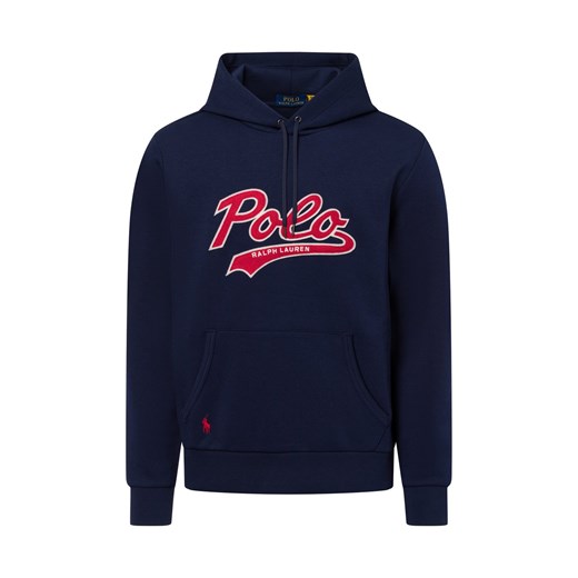 Polo Ralph Lauren Męski sweter z kapturem Mężczyźni granatowy jednolity ze sklepu vangraaf w kategorii Bluzy męskie - zdjęcie 180447356