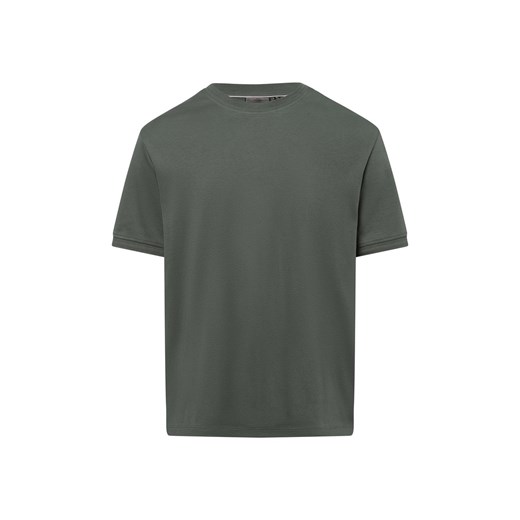Finshley & Harding Koszulka męska Mężczyźni Bawełna oliwkowy jednolity ze sklepu vangraaf w kategorii T-shirty męskie - zdjęcie 180447365