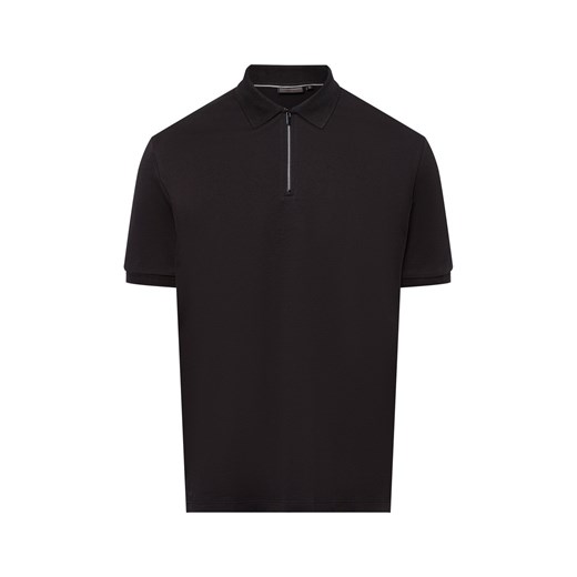 Finshley & Harding Męska koszulka polo Mężczyźni Bawełna czarny jednolity ze sklepu vangraaf w kategorii T-shirty męskie - zdjęcie 180447368