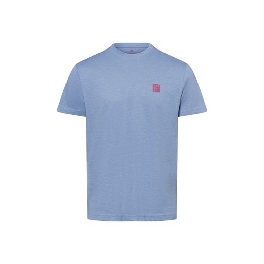 Nils Sundström Koszulka męska Mężczyźni Bawełna jasnoniebieski marmurkowy ze sklepu vangraaf w kategorii T-shirty męskie - zdjęcie 180447467
