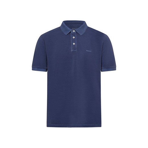 Gant Męska koszulka polo piqué Mężczyźni Bawełna niebieski jednolity ze sklepu vangraaf w kategorii T-shirty męskie - zdjęcie 180447505