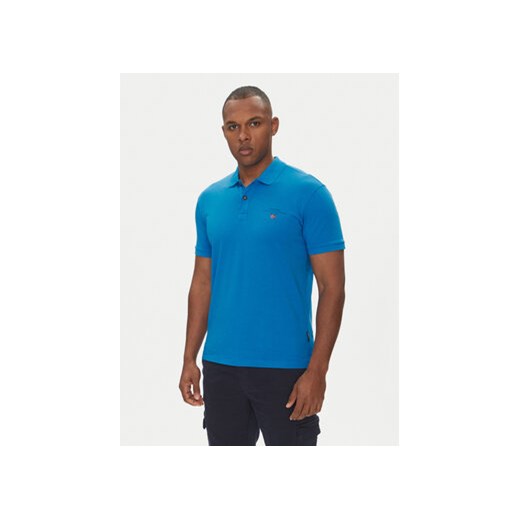Napapijri Polo Elbas NP0A4GB4 Niebieski Regular Fit ze sklepu MODIVO w kategorii T-shirty męskie - zdjęcie 180448677