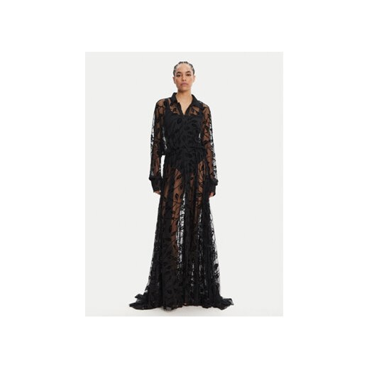 NORMA KAMALI Kimono ST4243BVA70556 Czarny Relaxed Fit ze sklepu MODIVO w kategorii Odzież plażowa - zdjęcie 180448777