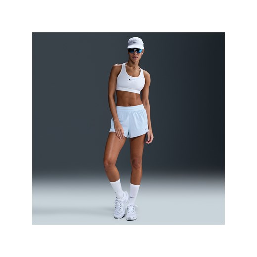 Damskie spodenki do biegania 2 w 1 ze średnim stanem Dri-FIT Nike Swift - Niebieski ze sklepu Nike poland w kategorii Szorty - zdjęcie 180449928