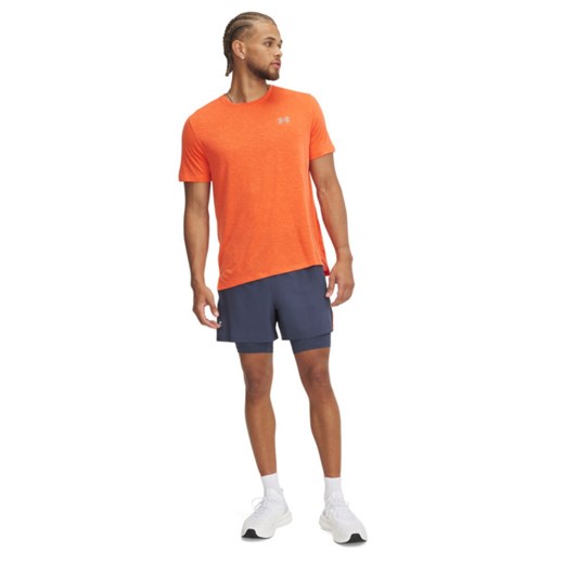 Męskie spodenki do biegania Under Armour UA Launch 5\'\' 2-in-1 Short - szare ze sklepu Sportstylestory.com w kategorii Spodenki męskie - zdjęcie 180450898