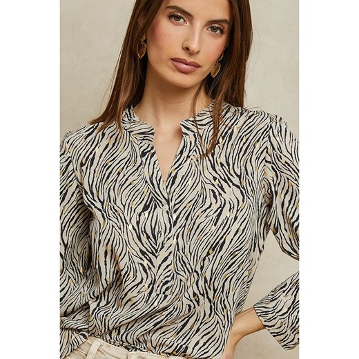 Plume Bluzka &quot;Yohel&quot; w kolorze beżowo-czarnym Plume M promocja Limango Polska